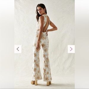 New! LENNI large beige chromatic sequin jumpsuit.